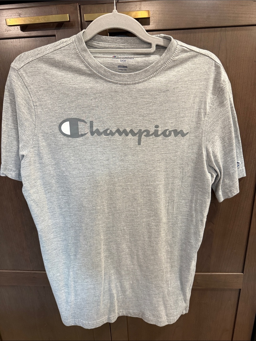 Champion Gray Logo Short Sleeve Tee
